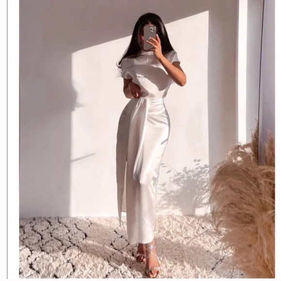 Zara satin effect draped skirt - Picture 2 of 16